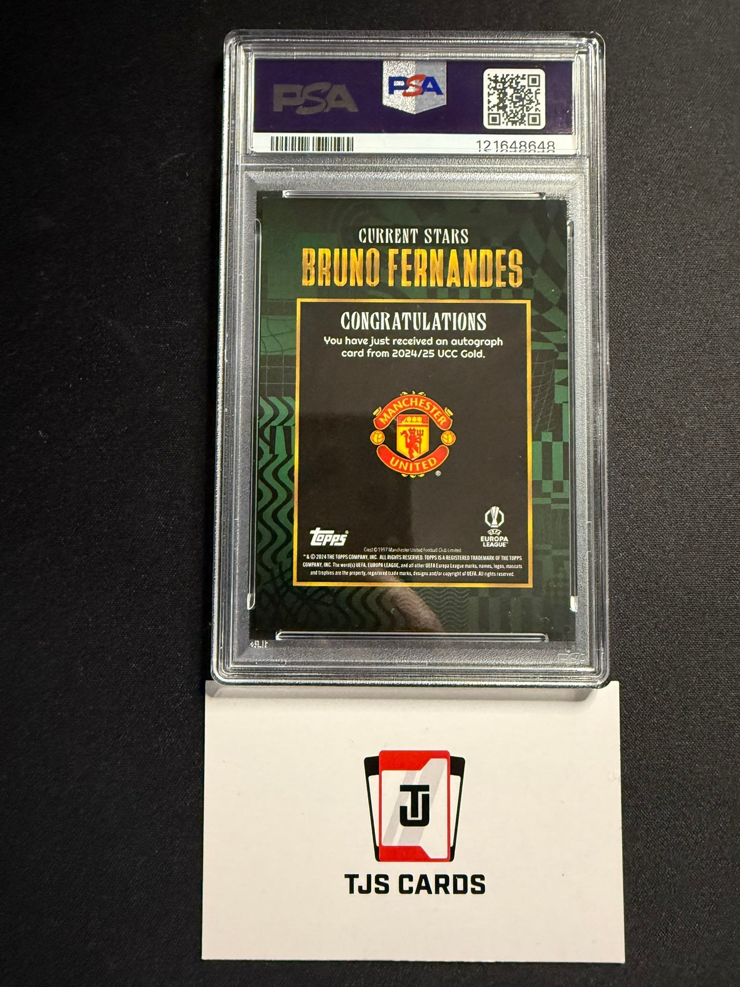 Bruno Fernandes - PSA 9 - Green Auto /99 - TOPPS Gold UCC 2024/25
