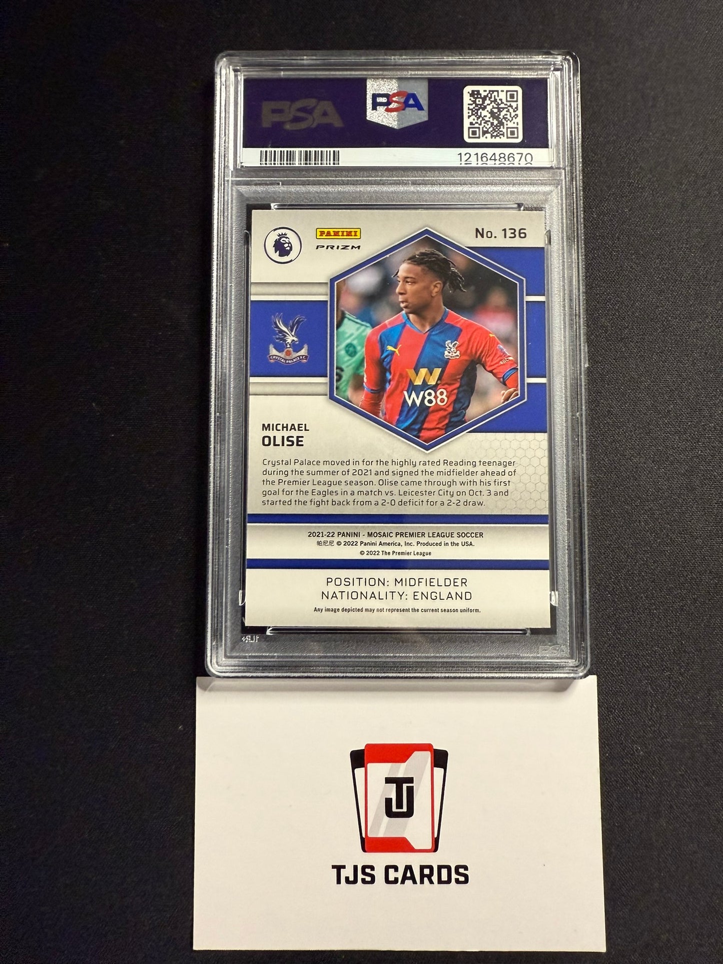 Michael Olise - PSA 9 - Rookie - Panini Mosaic Premier League 2021/22