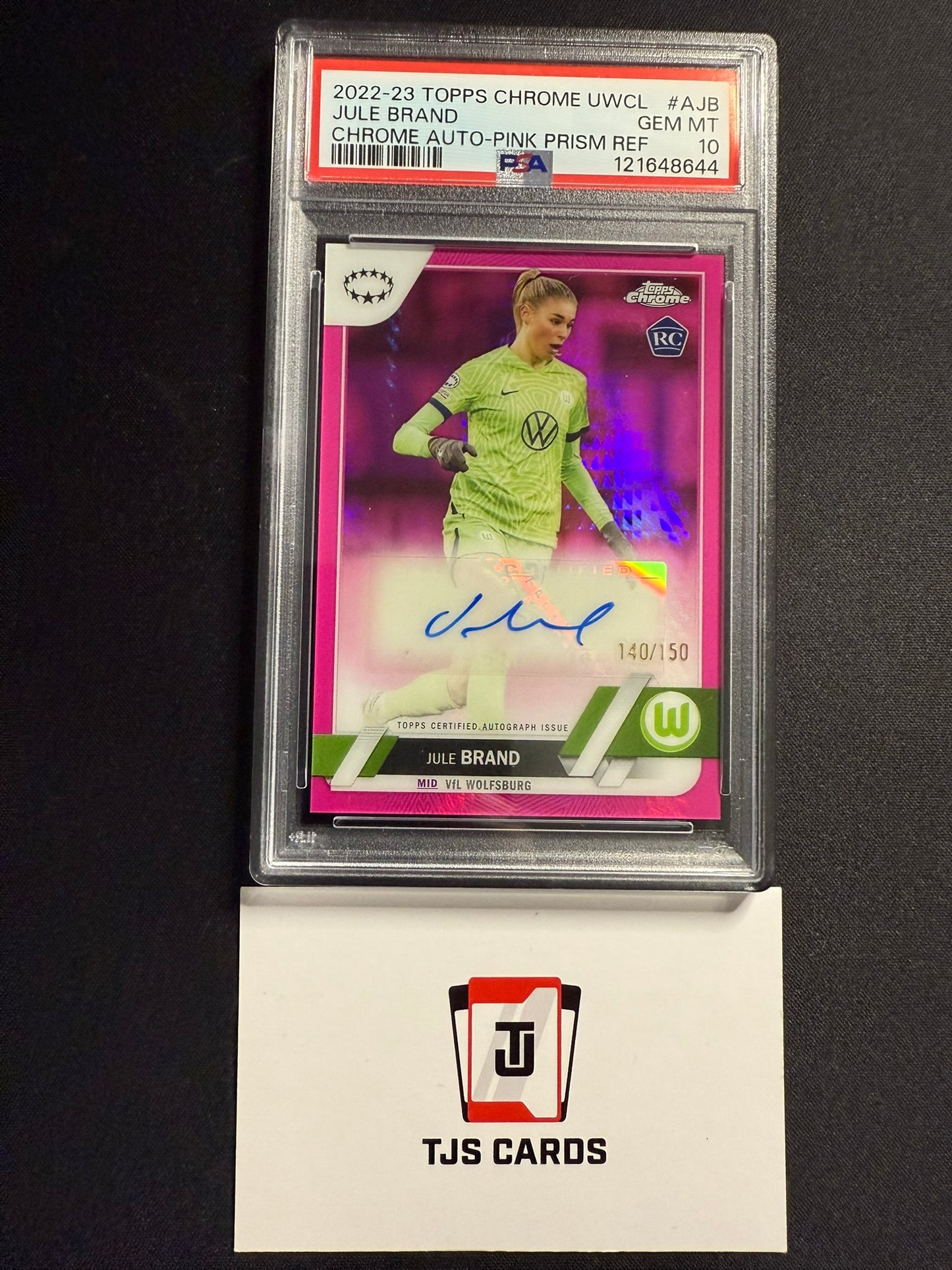 Jule Brand - PSA 10 - Rookie Pink Prism Auto /150 - TOPPS Chrome UWCL 2022/23