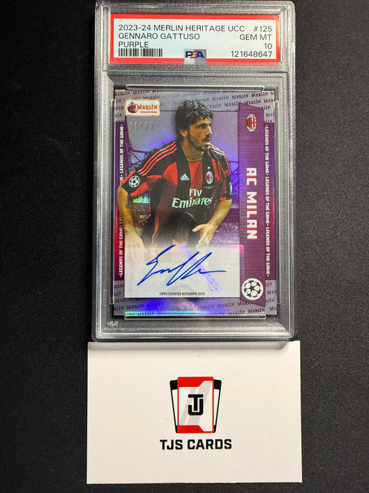 Gennaro Gattuso - PSA 10 - Purple /99 - TOPPS Merlin Heritage UCC 2023/24