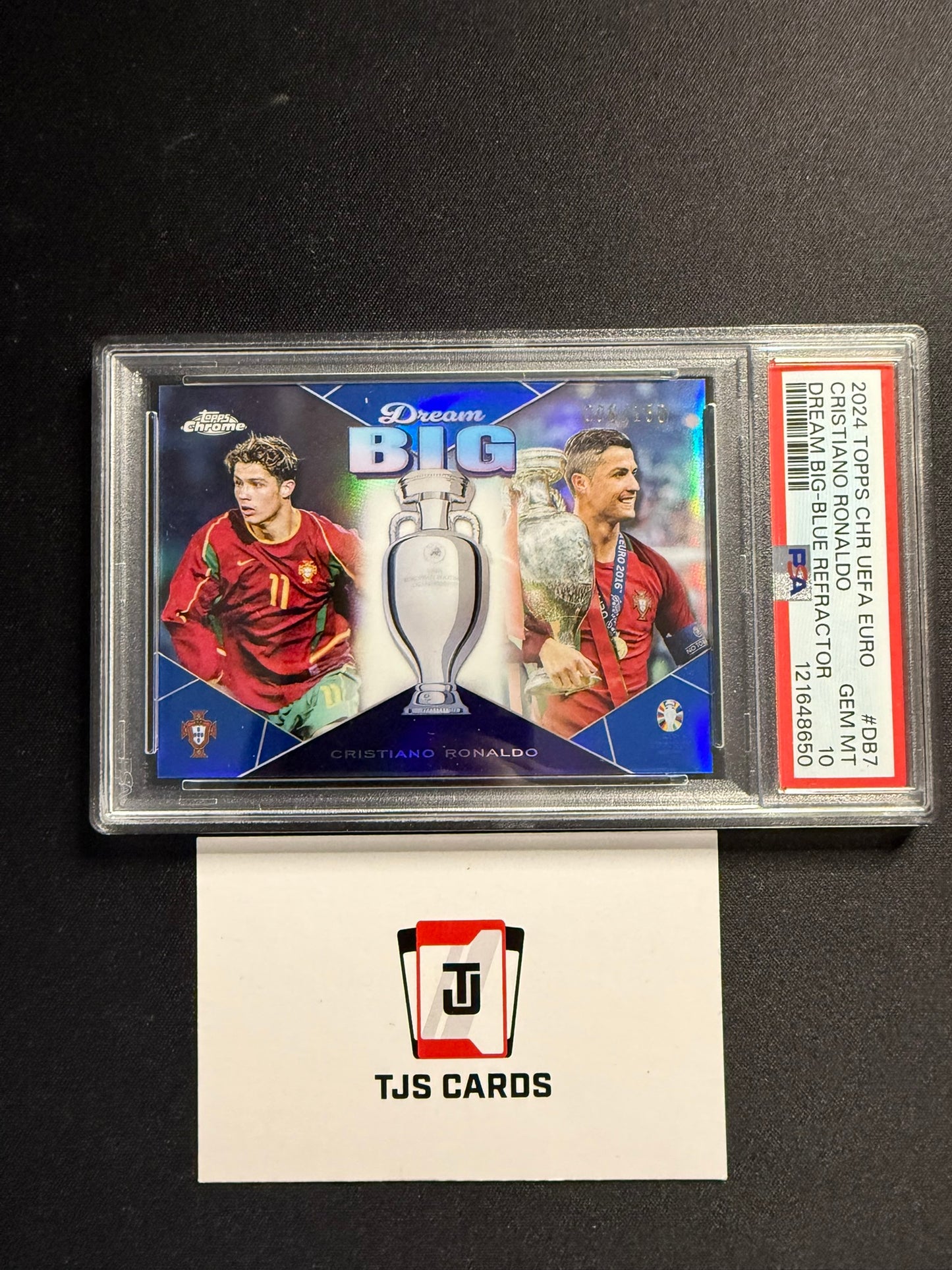 Cristiano Ronaldo - PSA 10 - Dream Big Blue /150 - TOPPS Chrome EURO 2024