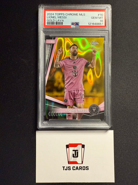 Lionel Messi - PSA 10 - Gold Lava SP - TOPPS MLS Chrome 2024