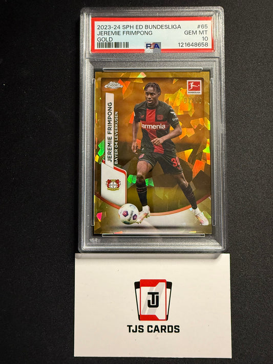 Jeremie Frimpong - PSA 10 - Gold /50 - TOPPS Bundesliga Sapphire 2023/24