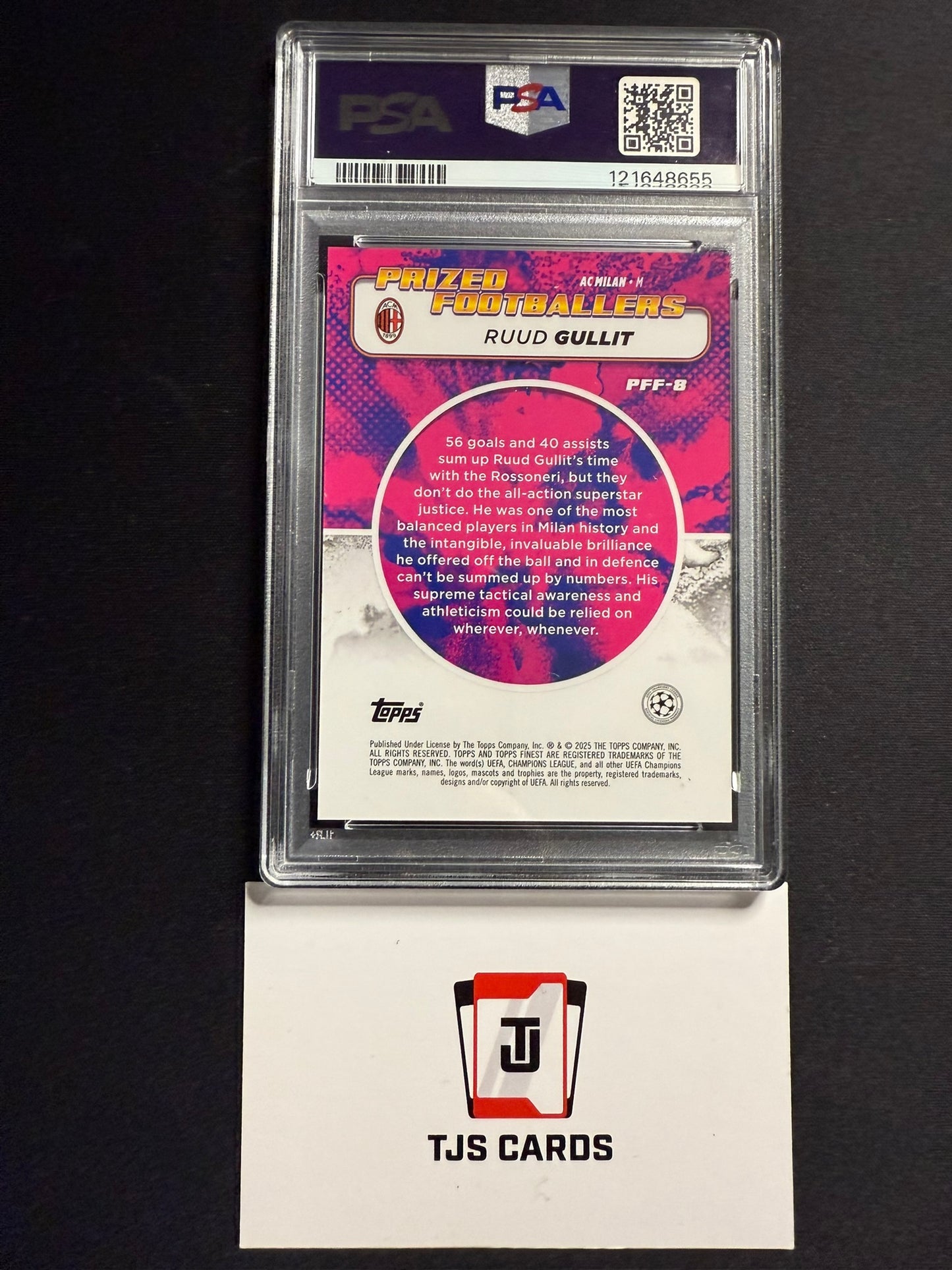 Ruud Gullit - PSA 10 - Prized Footballers Fusion Blue & Gold - TOPPS Finest UCC 2024/25