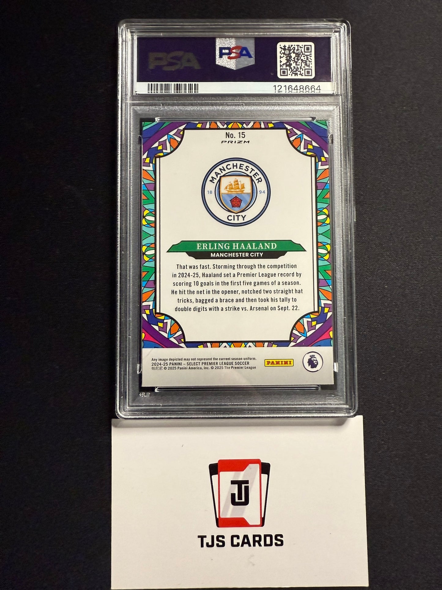 Erling Haaland - PSA 10 - Stained Glass SSP - Panini Select Premier League 2024/25