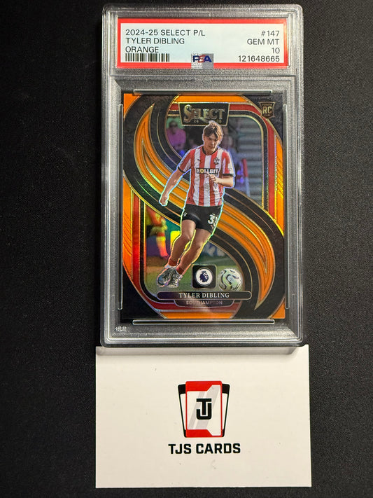 Tyler Dibling - PSA 10 - Rookie Orange /75 - Panini Select Premier League 2024/25