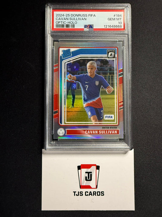 Cavan Sullivan - PSA 10 - Rated Rookied Optic Holo - Panini Donruss 2024/25