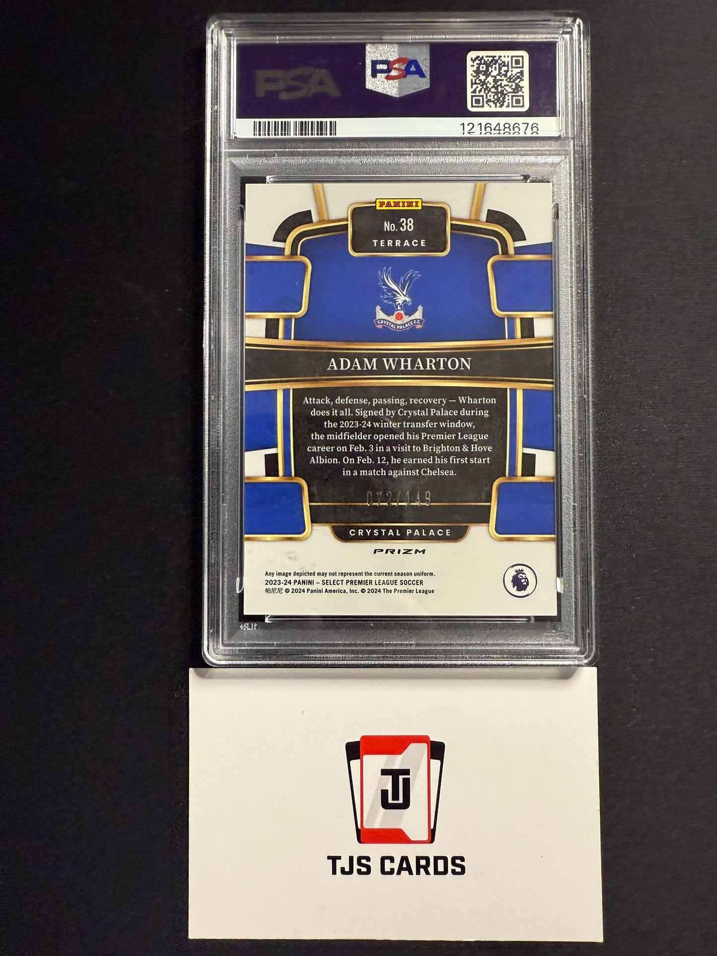 Adam Wharton - PSA 10 - Rookie Red Wave /149 - Panini Select Premier League 2024/25