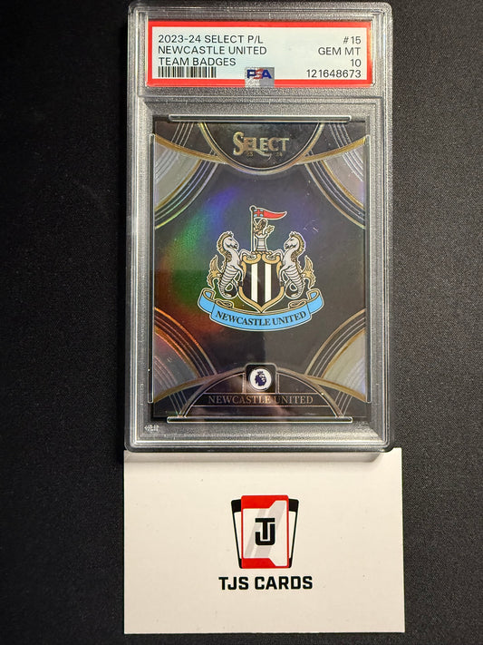Newcastle United - PSA 10 - Team Badge Case Hit SSP - Panini Select Premier League 2023/24