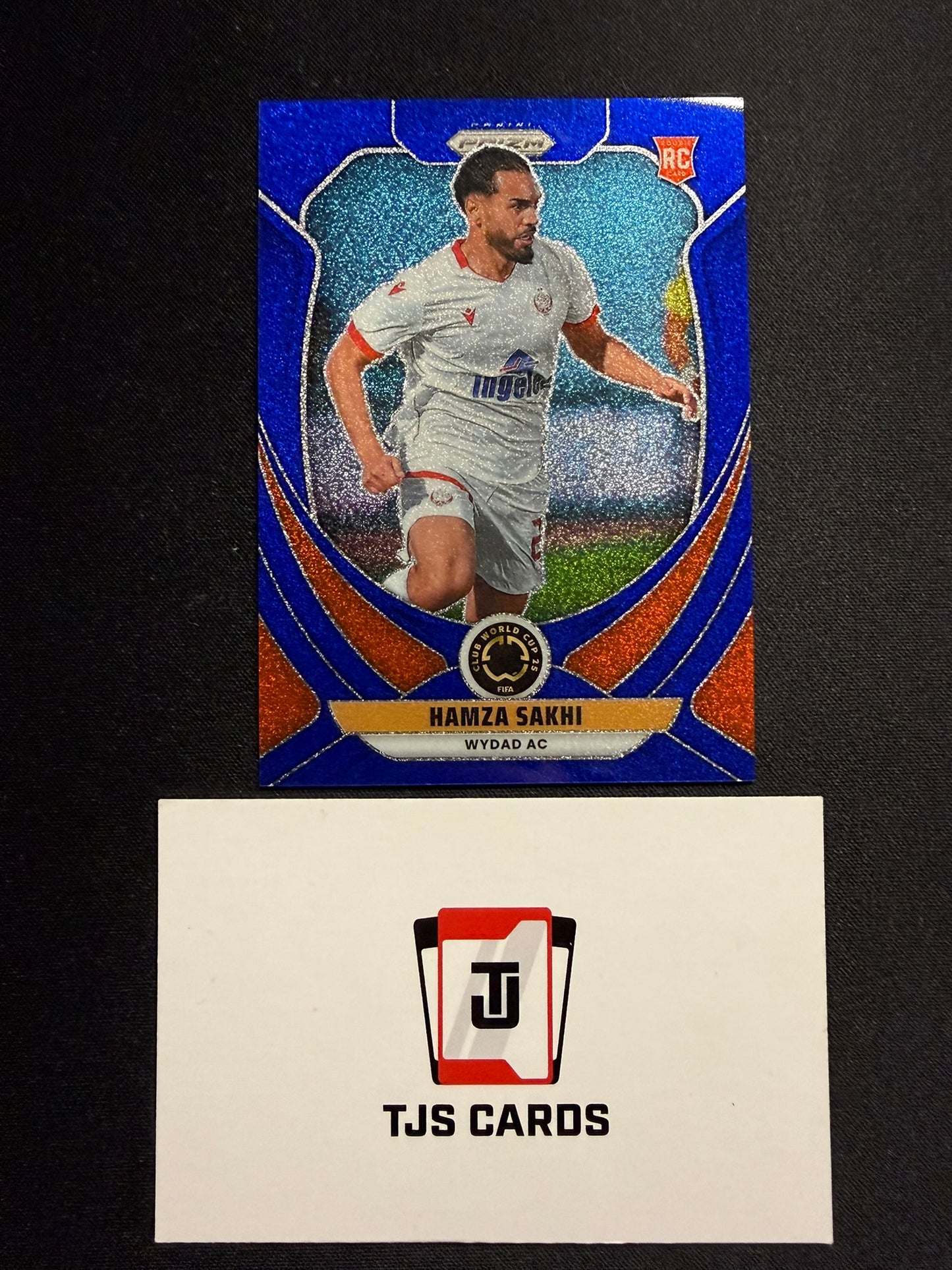 Hamza Sakhi - Rookie Blue Glitter /149 - Panini Prizm Club World Cup 2025