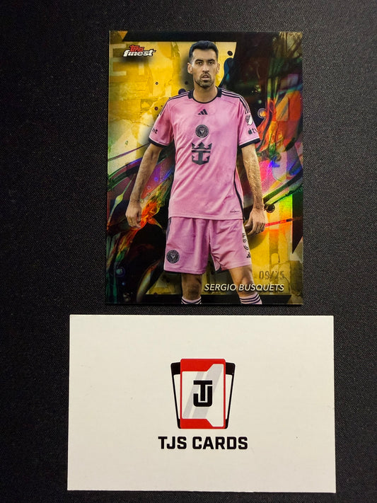 Sergio Busquets - Gold Common /75 - TOPPS Finest MLS 2024