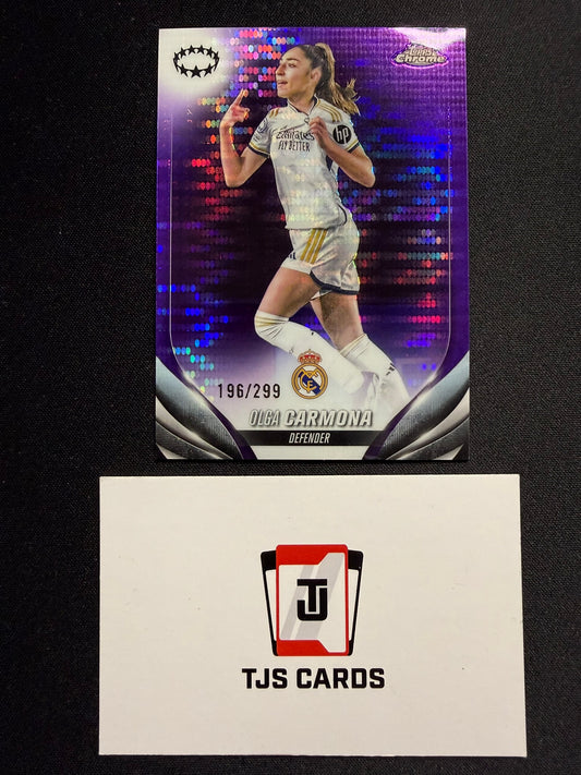 Olga Carmona - Purple Pulsar /299 - TOPPS Chrome UWCL 2023/24