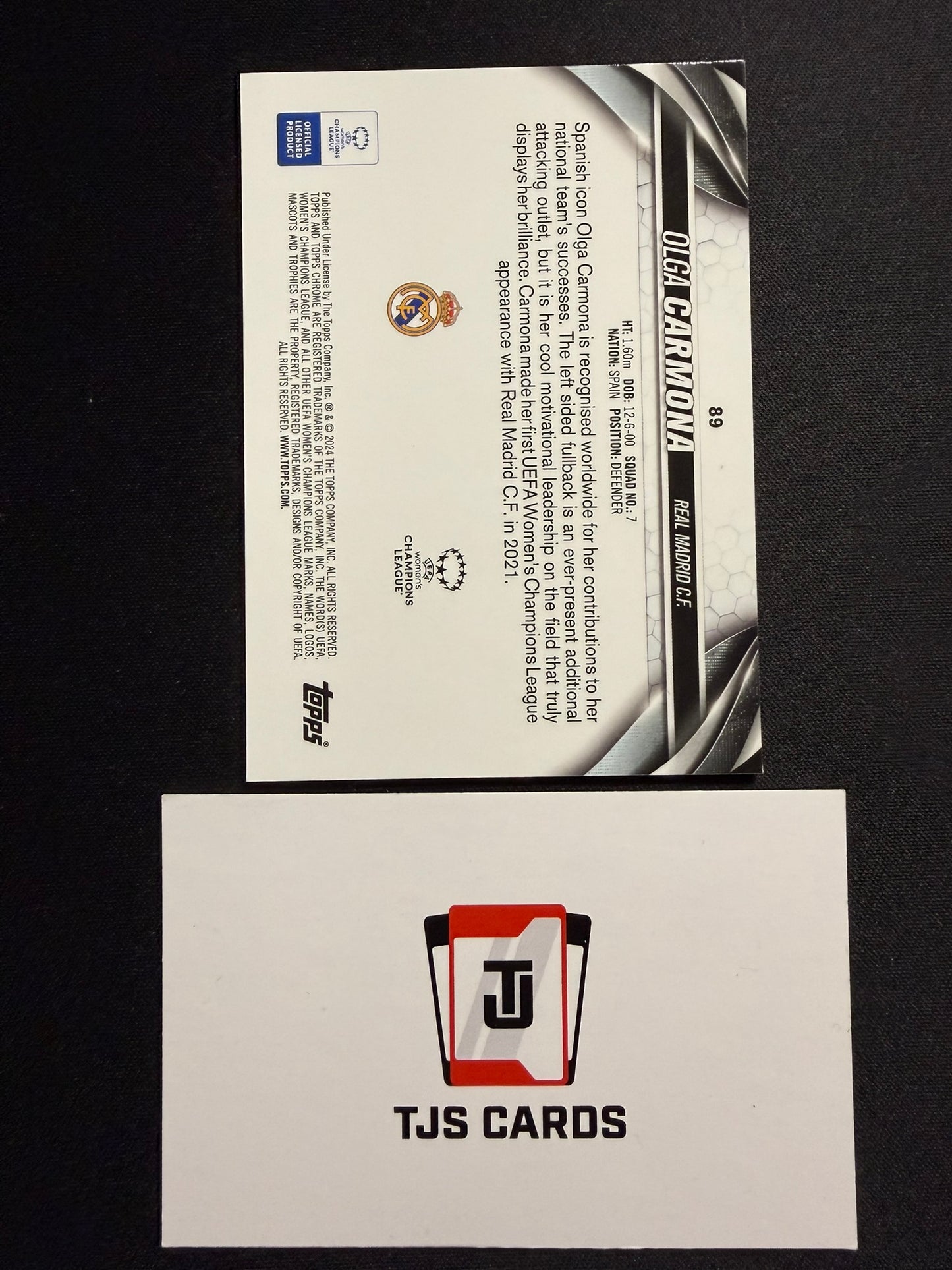 Olga Carmona - Purple Pulsar /299 - TOPPS Chrome UWCL 2023/24