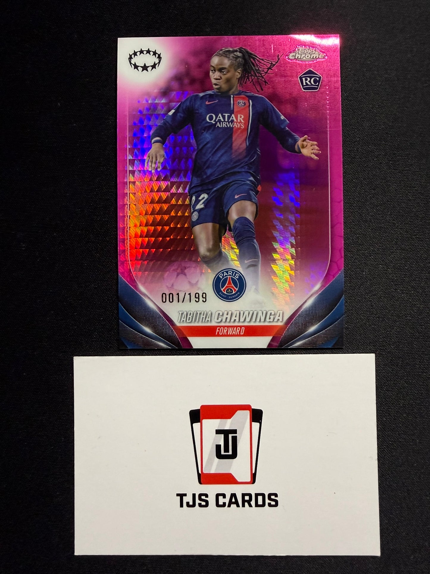 Tabitha Chawinga - Rookie Pink Prism /199 - TOPPS Chrome UWCL 2023/24