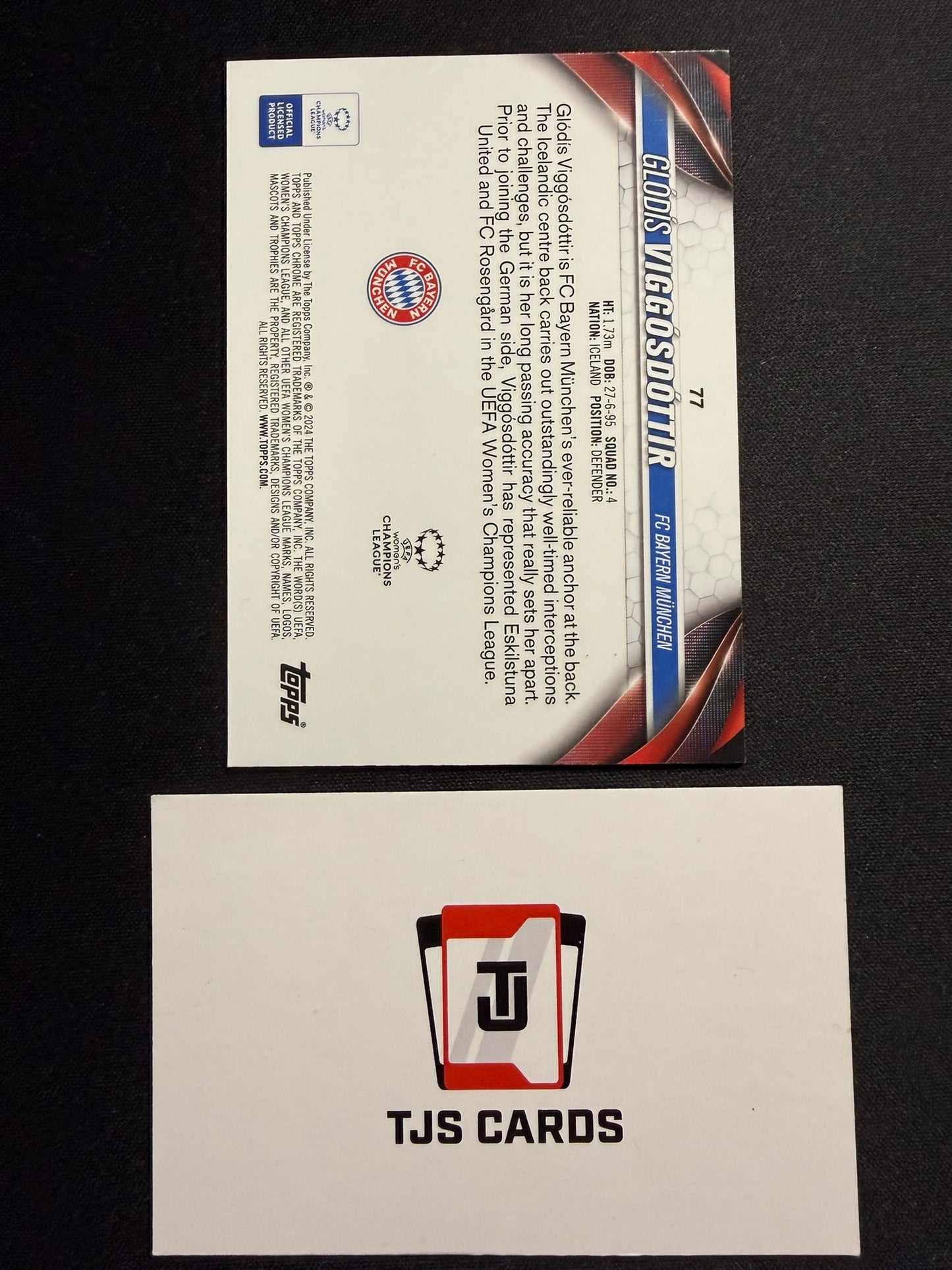 Glodis Viggosdottir - Colour Match /99 - TOPPS Chrome UWCL 2023/24