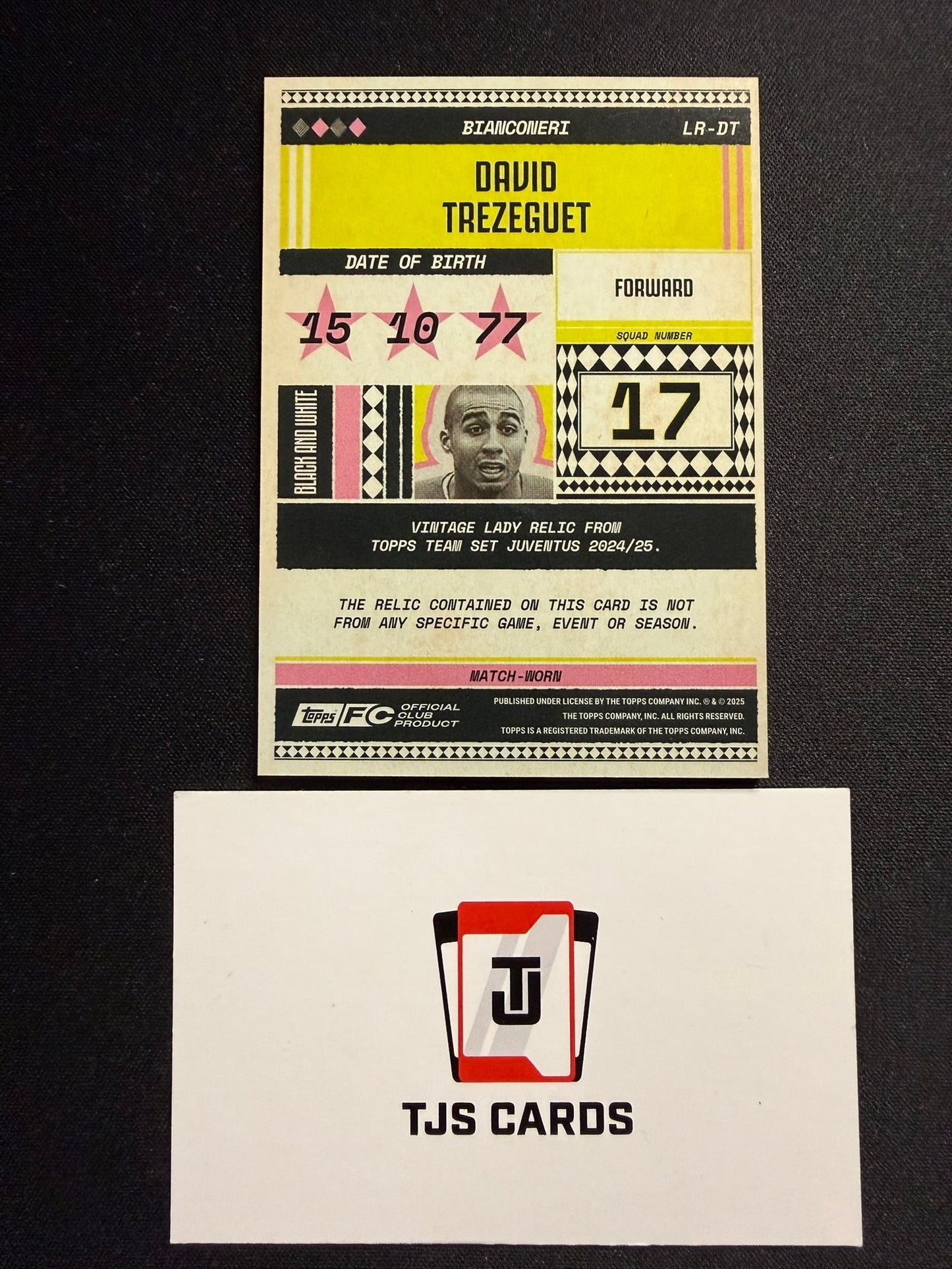 David Trezeguet - Match-Worn Patch /250 - TOPPS Juventus Team Set 2024/25