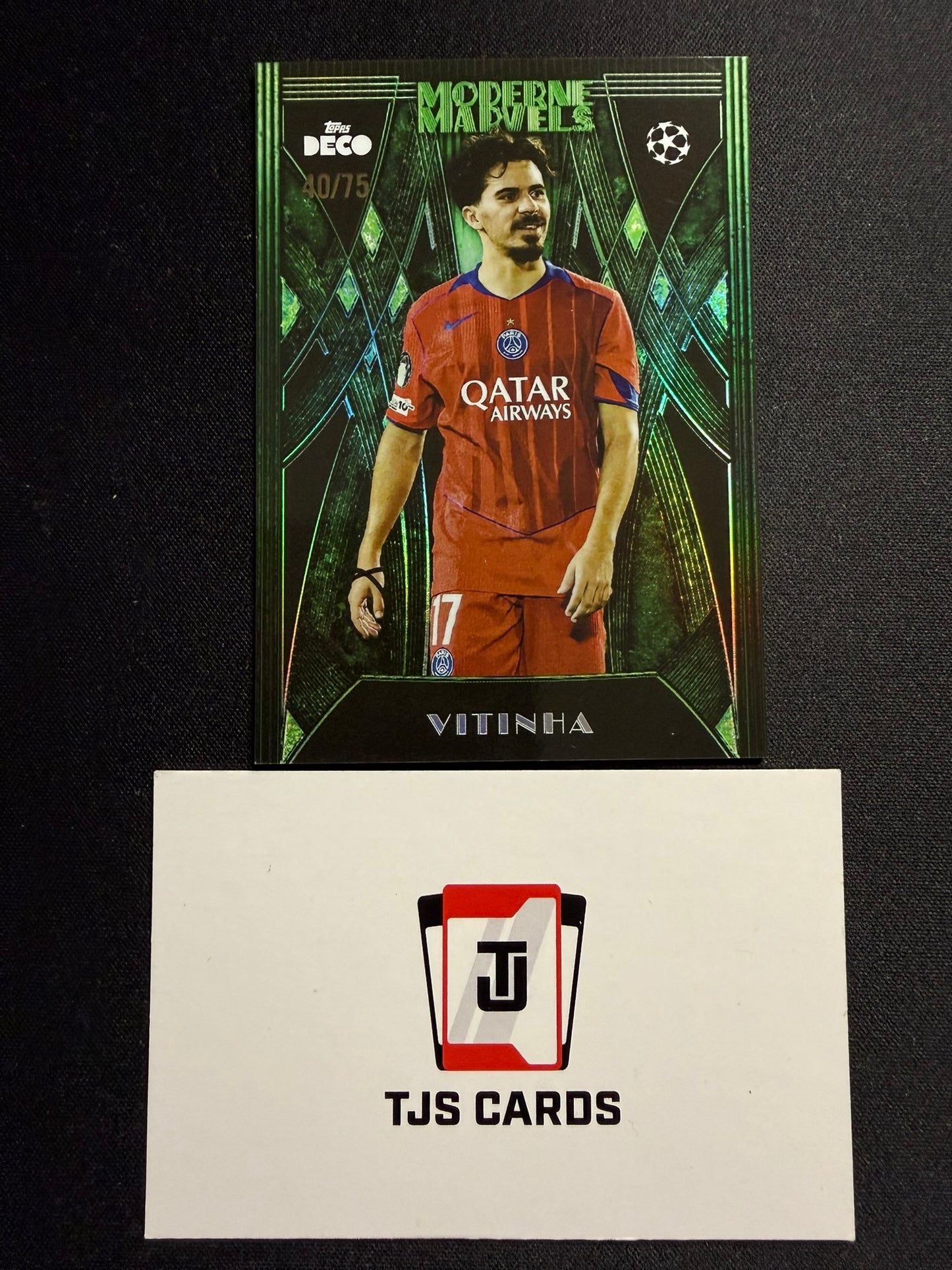Vitinha - Green Modern Marvels /75 - TOPPS Deco UCC 2025/26