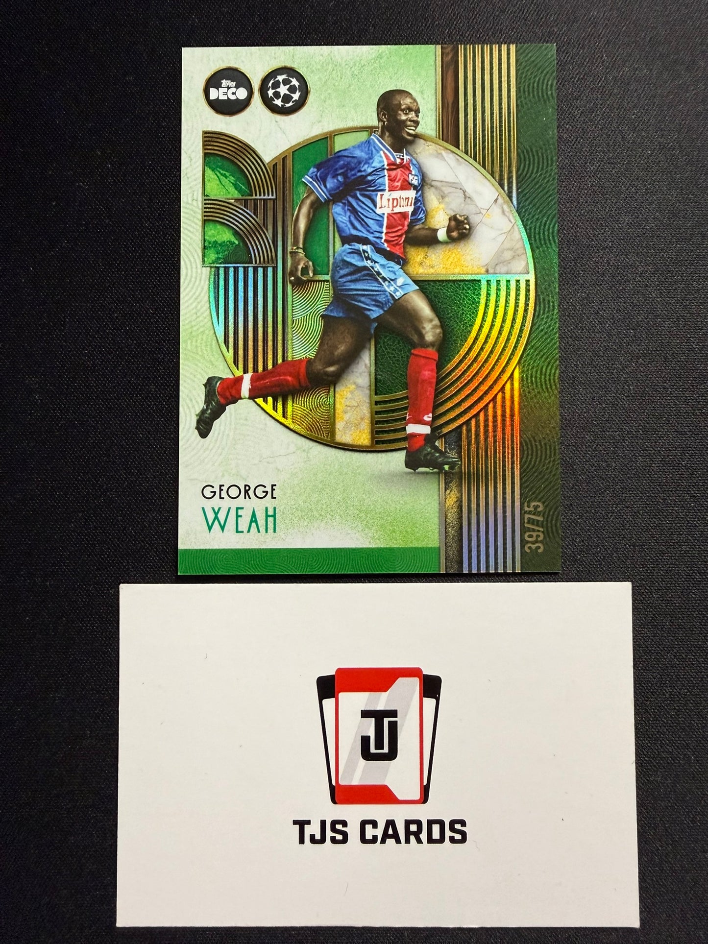 George Weah - Green Legends /75 - TOPPS Deco UCC 2025/26