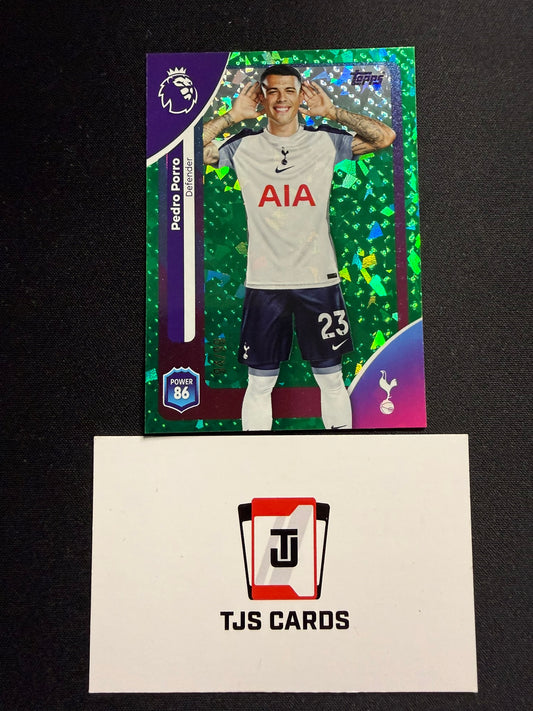 Pedro Porro - Green Sparkle /99 - TOPPS Premier League 2025/26