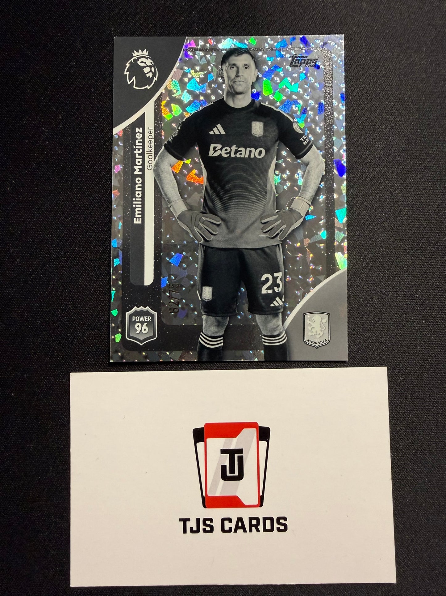 Emiliano Martinez - Black & White Sparkle /75 - TOPPS Premier League 2025/26