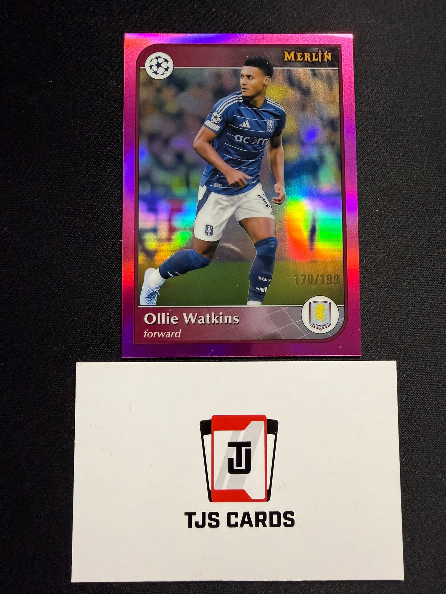 Ollie Watkins - Pink /199 - TOPPS Merlin Chrome UCC 2024/25