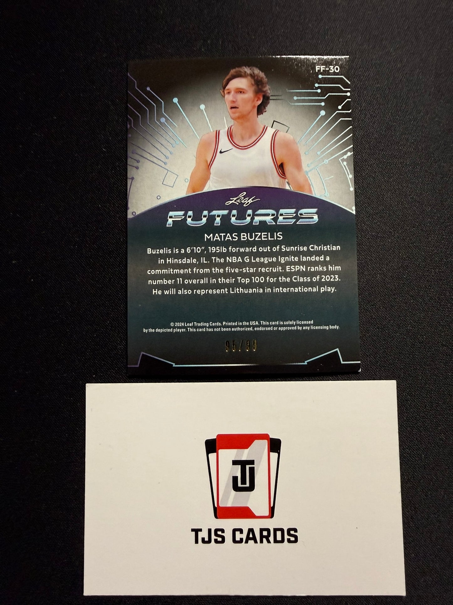 Matas Buzelis - Purple /99 - Leaf Futures 2024