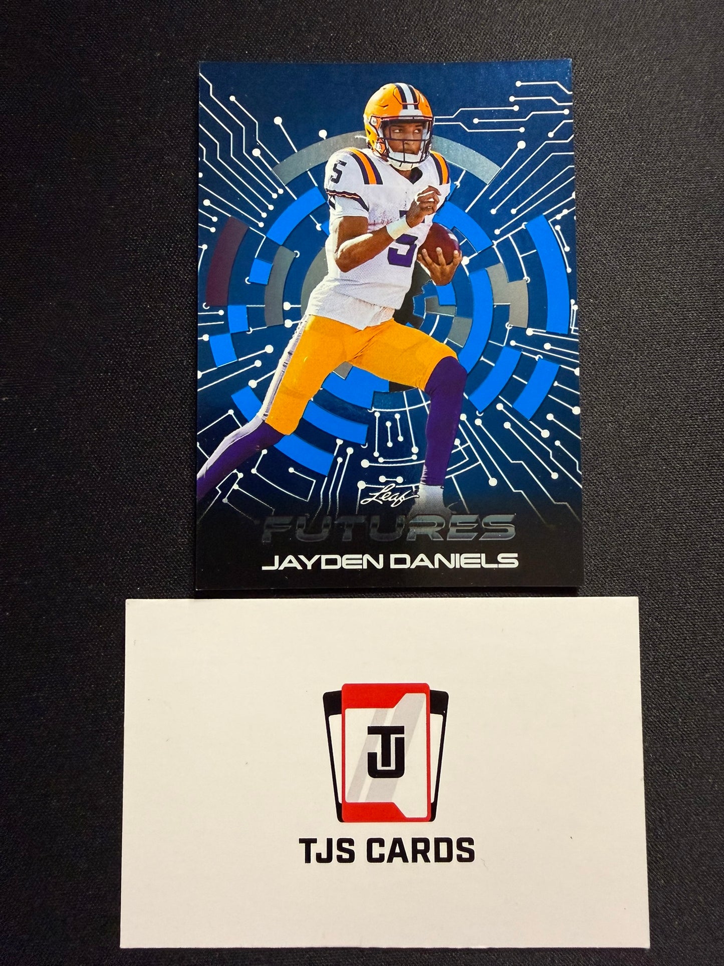 Jayden Daniels - Blue /199 - Leaf Futures 2024