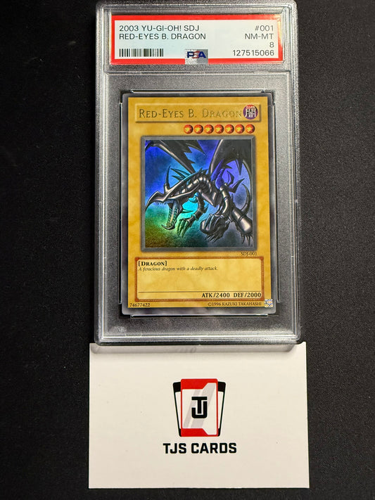 Red-Eyes B. Dragon - PSA 8 - Ultra Rare SDJ-001 - YuGiOh