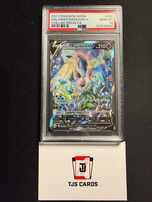Galarian Rapidash V - PSA 10 - Chilling Reign 168/198 - Pokemon