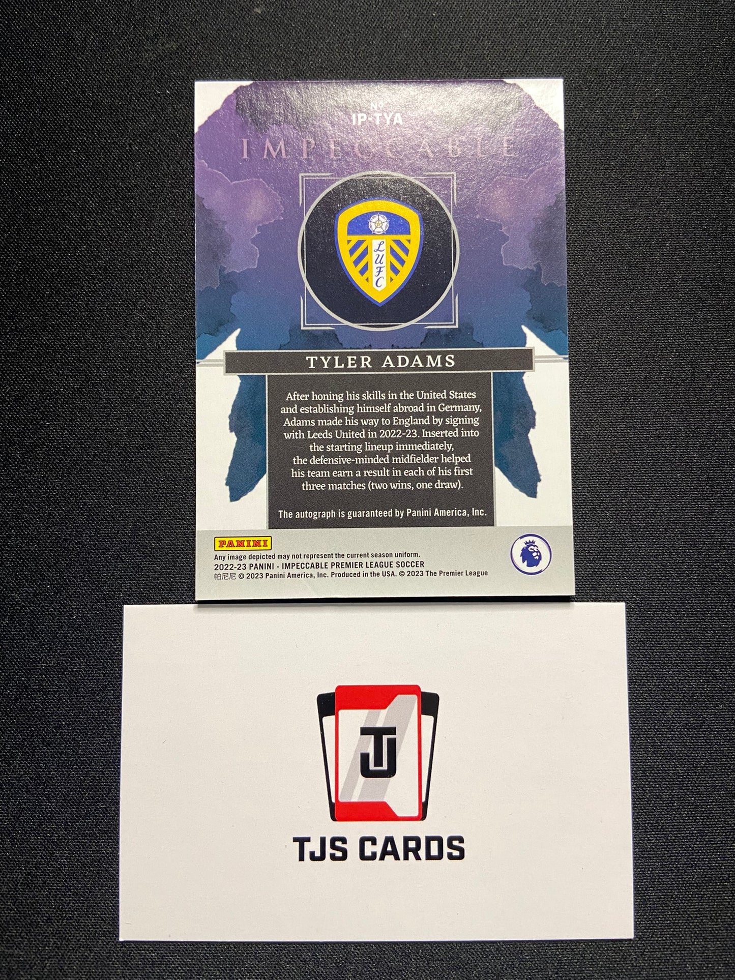 Tyler Adams - Ruby Auto /35 - Panini Impeccable Premier League 2022/23