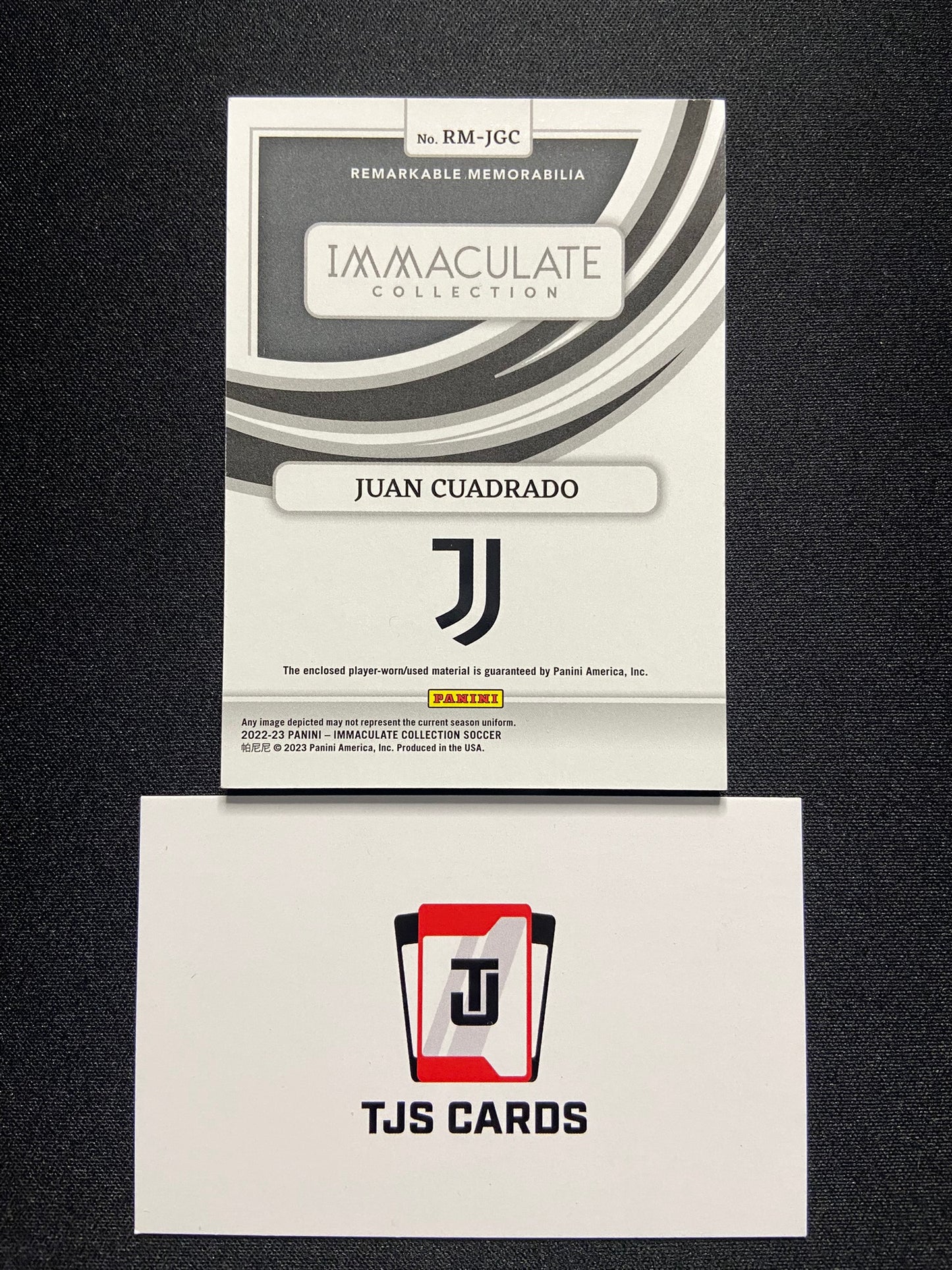 Juan Cuadrado - Ruby Player-Worn Patch /8 - Panini Immaculate Soccer 2022/23