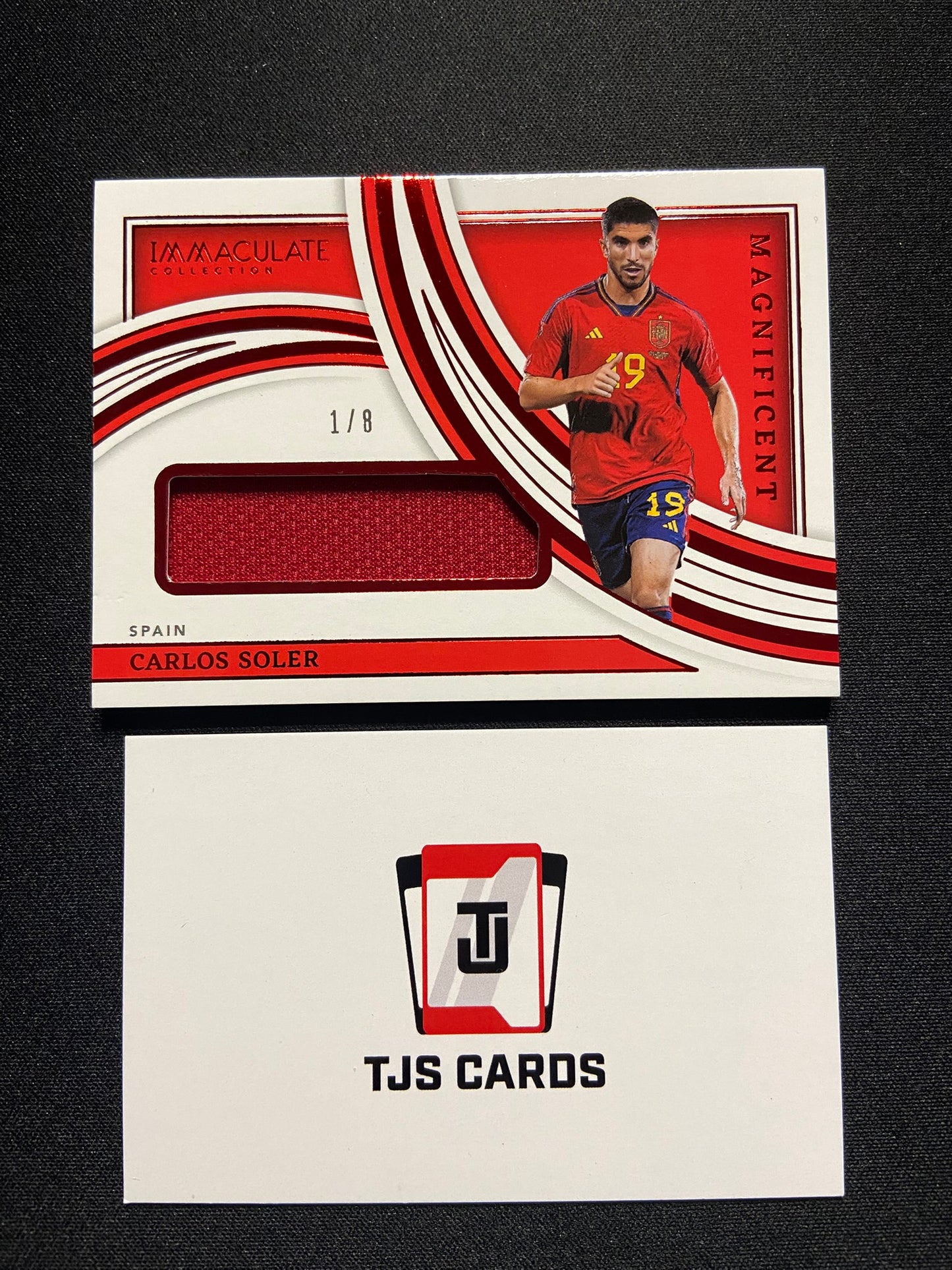Carlos Soler - Ruby Patch /8 - Panini Immaculate Soccer 2022/23