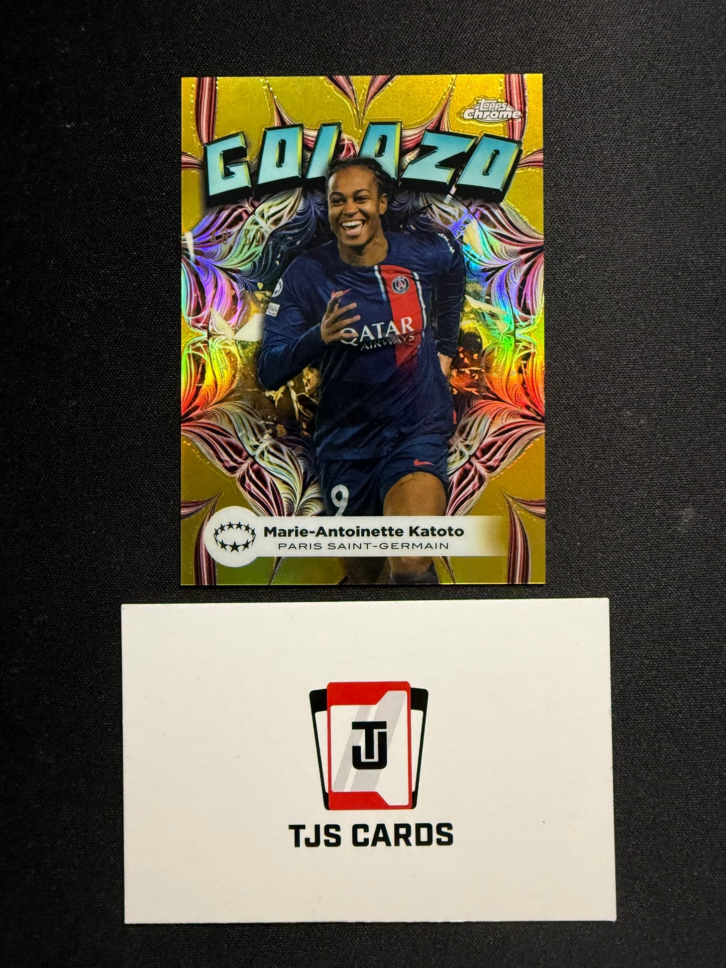 Marie-Antoinette Katoto - Gold Golazo /50 - TOPPS Chrome UWCL 2023/24