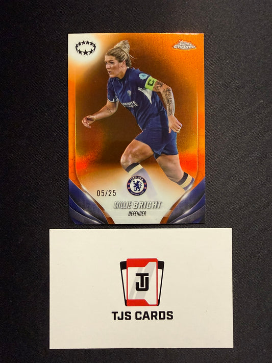 Millie Bright - Orange /25 - TOPPS Chrome UWCL 2023/24