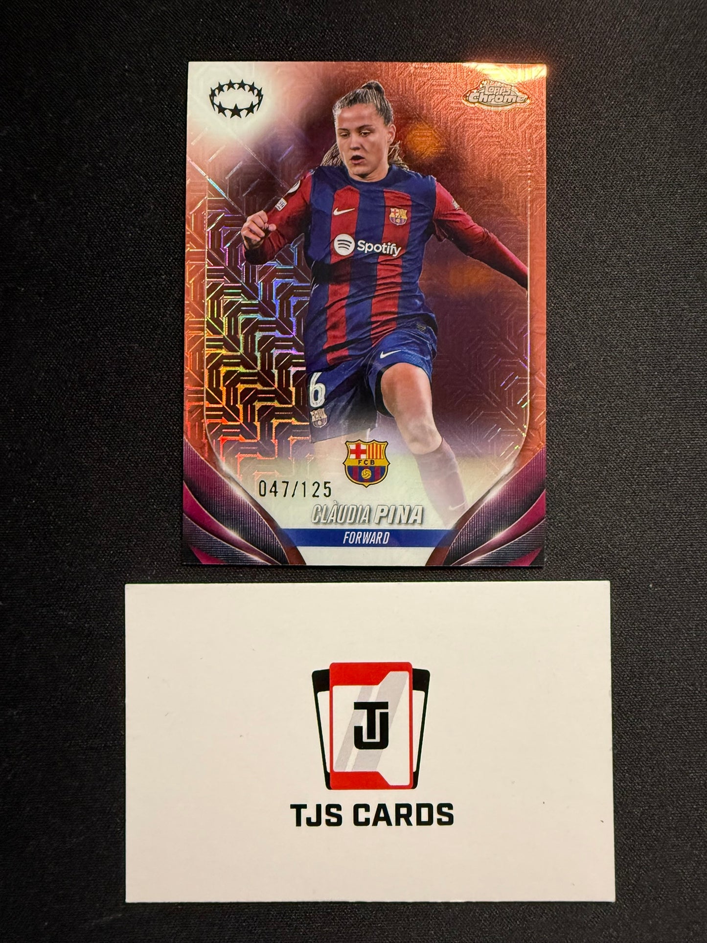 Claudia Pina - Rose Gold Mojo /125 - TOPPS Chrome UWCL 2023/24