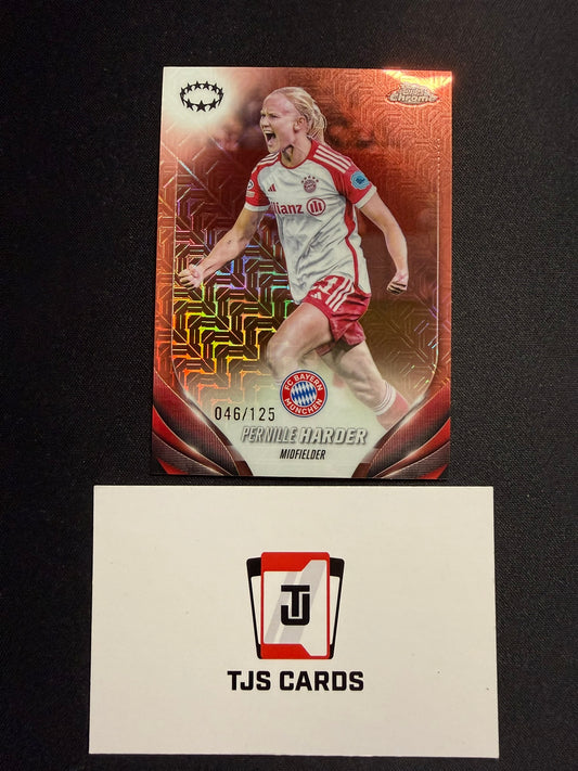 Pernille Harder - Rose Gold Mojo /125 - TOPPS Chrome UWCL 2023/24