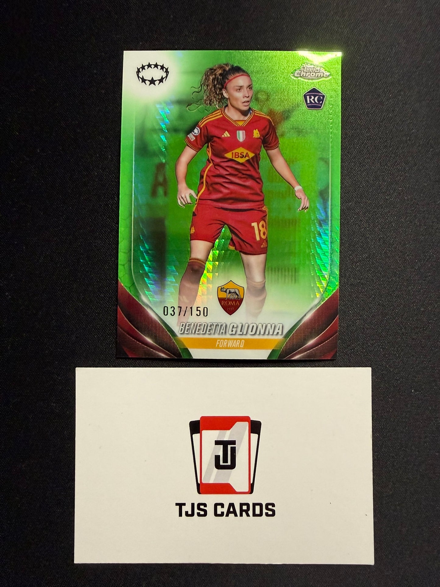Benedetta Glionna - Rookie Green Prism /150 - TOPPS Chrome UWCL 2023/24