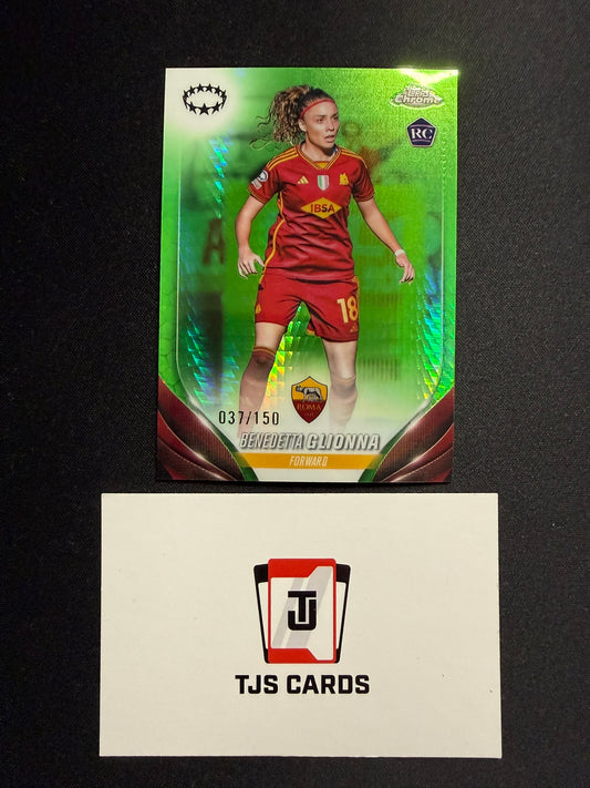 Benedetta Glionna - Rookie Green Prism /150 - TOPPS Chrome UWCL 2023/24