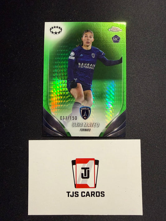Clara Mateo - Rookie Green Prism /150 - TOPPS Chrome UWCL 2023/24