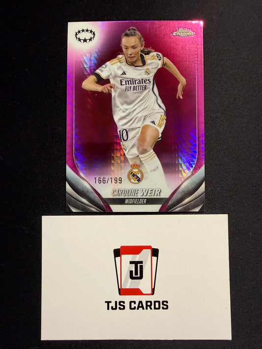 Caroline Weir - Pink Prism /199 - TOPPS Chrome UWCL 2023/24