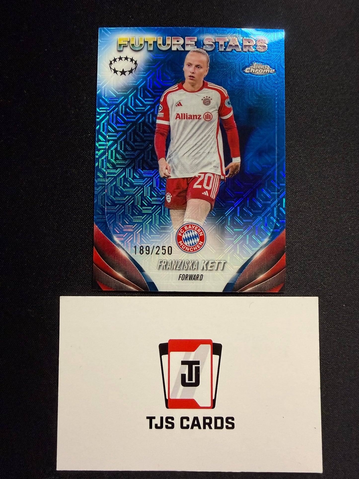 Franziska Kett - Blue Mojo /250 - TOPPS Chrome UWCL 2023/24