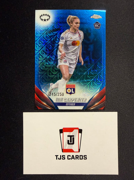 Ellie Carpenter - Rookie Blue Mojo /250 - TOPPS Chrome UWCL 2023/24