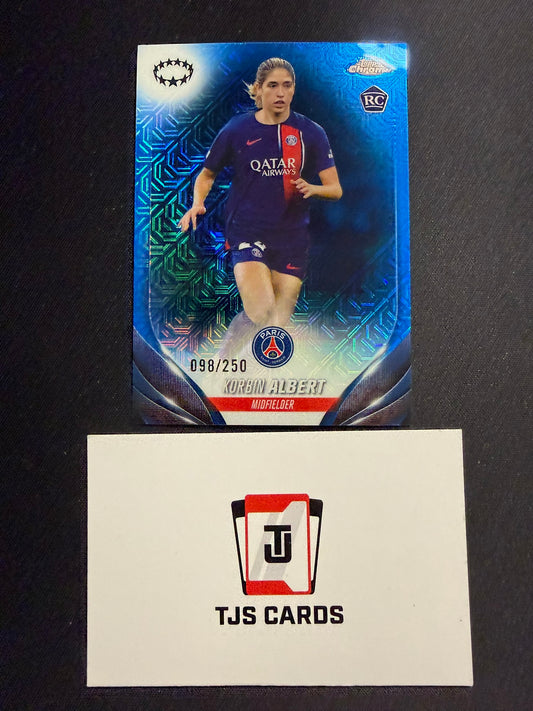 Korbin Albert - Rookie Blue Mojo /250 - TOPPS Chrome UWCL 2023/24