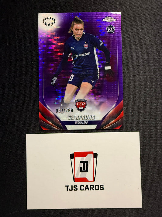 Bea Sprung - Rookie Purple Pulsar /299 - TOPPS Chrome UWCL 2023/24