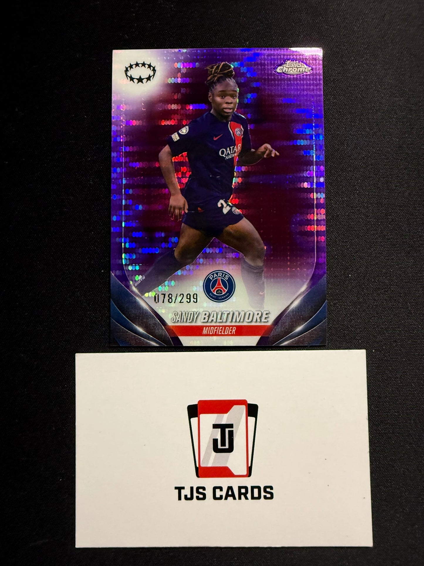 Sandy Baltimore - Purple Pulsar /299 - TOPPS Chrome UWCL 2023/24
