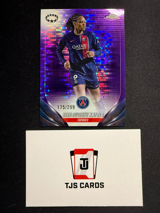 Marie-Antoinette Katoto - Purple Pulsar /299 - TOPPS Chrome UWCL 2023/24
