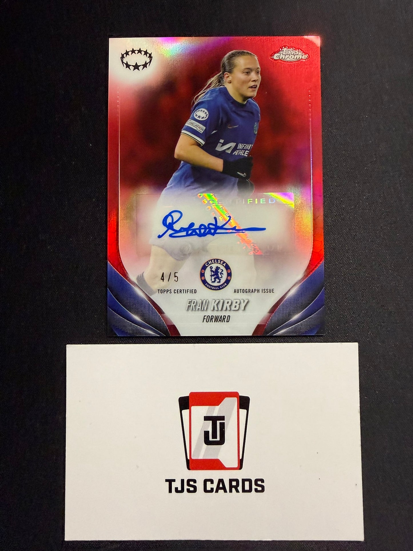 Fran Kirby - Red Auto /5 - TOPPS Chrome UWCL 2023/24
