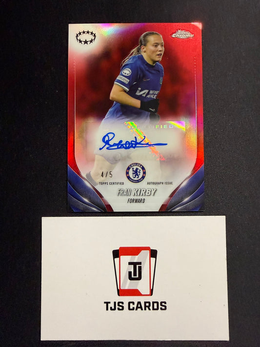 Fran Kirby - Red Auto /5 - TOPPS Chrome UWCL 2023/24