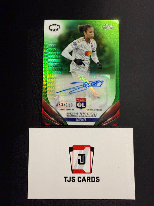 Wendie Renard - Green Prism Auto /150 - TOPPS Chrome UWCL 2023/24