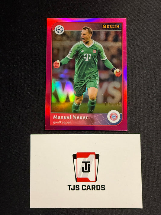 Manuel Neuer - Pink /125 - TOPPS Merlin Chrome UCC 2024/25